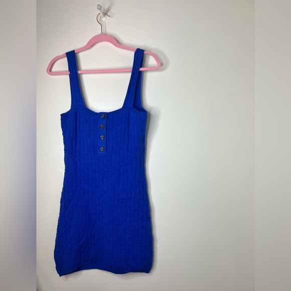 FREE PEOPLE Short and Sweet Mini Dress in Mazarine Size Small - Picture 7 of 8